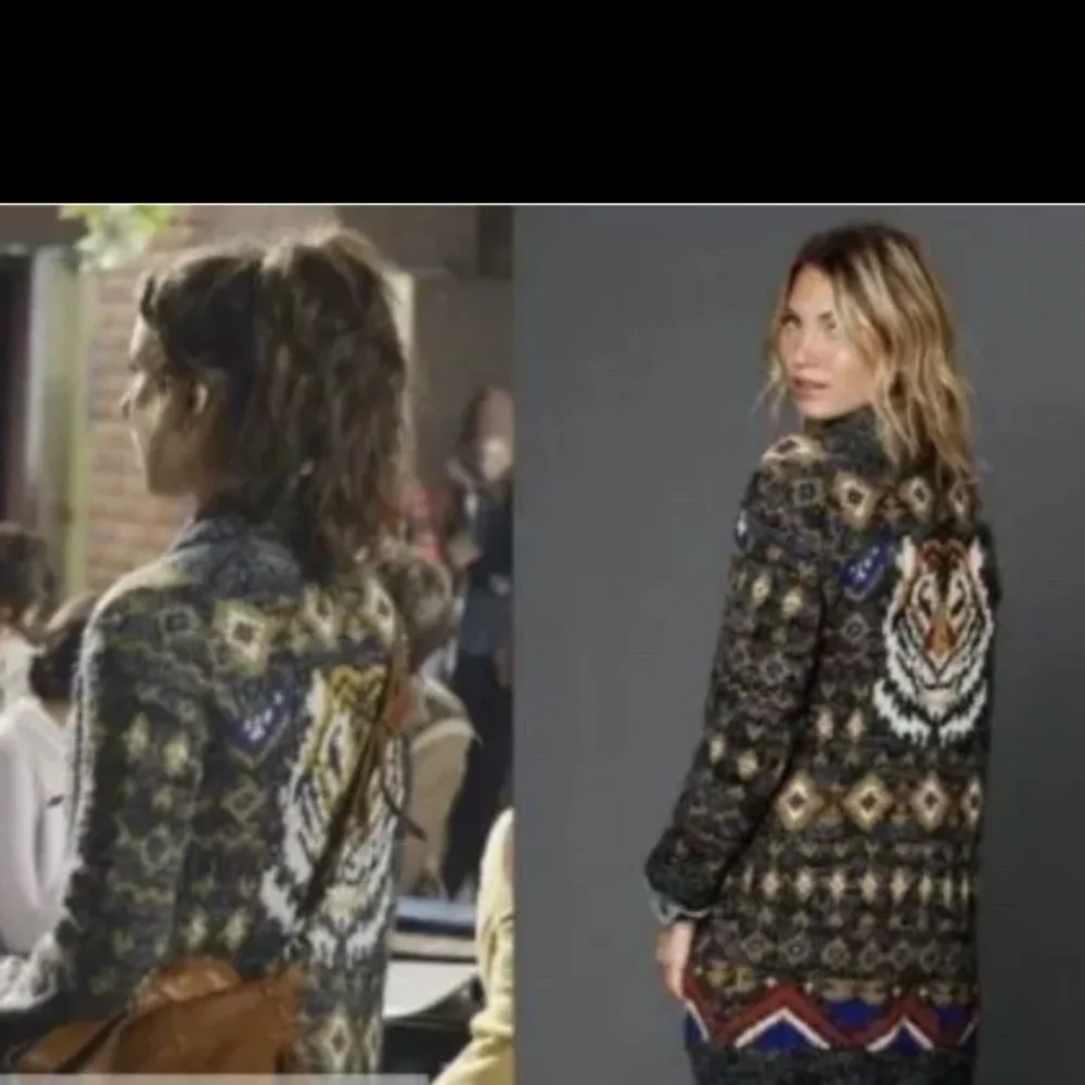 Free People Mascot Tiger Cardigan Size Small Wool Blend Button Front